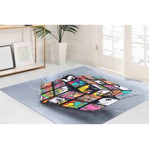 Alfombra con Diseño de Cubo de Rubik: Decoración Personalizada para Sala de Juegos, Alfombra Suave con Pelo Largo - Product Image 2