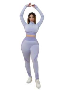 ชุดโยคะสั่งทำใหม่ ระบายอากาศได้ดี แบบยูนิเซ็กซ์ สีไล่ระดับ พร้อมโลโก้ที่เอว ชุด 2 ชิ้น ผลิตจากผ้าสแปนเด็กซ์/ไนลอน เป็นมิตรกับสิ่งแวดล้อม รับผลิตแบบ OEM - Product Image 4