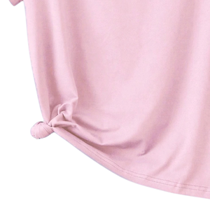 <b>Women's</b> Solid <b>V</b>-<b>Neck</b> Crop <b>T</b>-<b>Shirt</b> Short Sleeve Casual Summer Top Side Knot Detail Breathable Quick Dry Lightweight Custom - Product Image 6