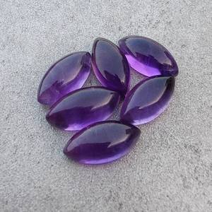 พลอยอเมทิสต์ธรรมชาติขนาด4x6มม. ถึง20x30มม. อัญมณีหลวมแบบแบนสำหรับทำเครื่องประดับต่างหูทองเงิน - Product Image 5