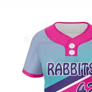 High Quality Quick Dry Breathable Comfortable <b>Softball</b> <b>Uniform</b> Sets 100% Polyester Eco-Friendly Lightweight Customizable - Product Image 5