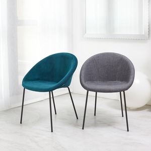 Upholstered Dining <b>Chair</b> with Padded Fabric <b>Shell</b> and Anthracite Painted Four-Leg Metal Frame for Restaurant Hotel Made in Italy - Product Image 5
