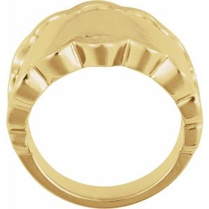 Stuller Freeform Fashion <b>Ring</b> 5362:29072P Gold Plated Copper Number Shape <b>Resizable</b> Inlay with Claw Setting Gift - Product Image 2