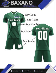 Ensemble de maillot de foot personnalisé vert, respirant, léger, imprimé, uniforme de football, t-shirt, short, tenue de sport - Product Image 5