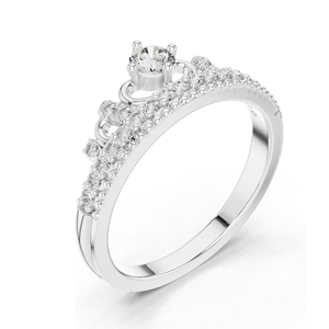 Bague pour femme en diamant de laboratoire 0,364 CT, clarté VVS-VS EF, or 18 carats, 14 carats, 10 carats et argent 925, or rose, or jaune, or blanc - Product Image 4