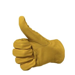 ถุงมือนิรภัยสำหรับงานก่อสร้างทำจากหนังสำหรับผู้ชายถุงมือนิรภัยสำหรับช่างทำจากหนังแท้แบบปรับแต่งได้ - Product Image 4