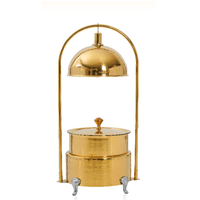 Roosgouden hoogwaardige metalen chafing dish voor bruiloften, feesten, restaurants en buffetten