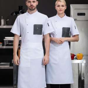 Vendita calda ristorante Chef abbigliamento e Chef uniforme delle donne per Hotel e ristoranti cucina abbigliamento <span class=keywords><strong>da</strong></span> <span class=keywords><strong>lavoro</strong></span> cappotto Chef - Product Image 1