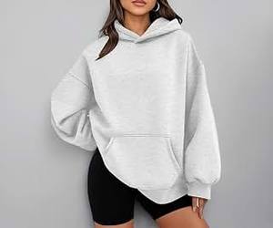 Ladies <b>Fleece</b> Pullover <b>Women</b> Warm Hooded <b>Top</b> Relaxed Fit Winter Sweatshirt - Product Image 6