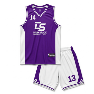 Ensemble d'Entraînement Sportif à Haute Intensité pour Homme et Adulte Personnalisable Uniforme de Basket-Ball Offre Spéciale Anti-Bactérien Spandex/Polyester XS - Product Image 3