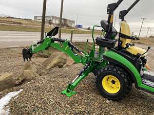 johnn deer lawn mower with front loader and rear backhoe 4wd Tractor Agricultural garden Tractor with <b>Rotary</b> <b>Machine</b> for sale - Product Image 3