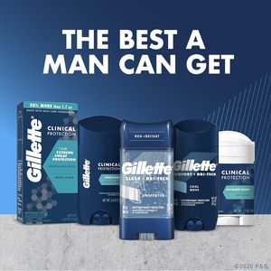 Pour Gillette Déodorant Anti-Transpirant Solide Invisible pour Hommes Cool Wave Protection contre la transpiration de 72 heures Formule Gel Longue Durée 3.4 Oz - Product Image 5