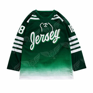 Maillot de hockey personnalisé noir et rouge 2026, maillot de hockey sur glace à manches longues personnalisé avec nom et numéro - Product Image 5