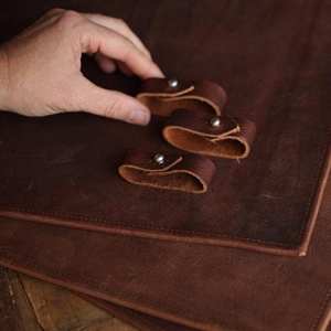 Set de table minimaliste en cuir véritable, résistant à la poussière, anti-odeurs, pour utilisation au restaurant, table à manger, résistant à la chaleur - Product Image 2