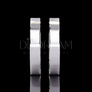 Boucles d'oreilles élégantes en argent sterling 925 avec diamants de laboratoire taille ronde, plaquées argent, serties par tension, bijoux fantaisie pour hommes - Product Image 4