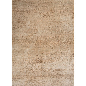 Tapis en viscose et soie de bambou noué à la main Entropy Ivory, grand format rectangulaire AKPS-13008 pour la maison ou le couloir, couleur unie, fait main - Product Image 3