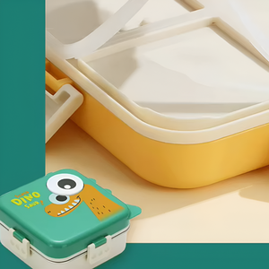 Lonchera Infantil con Diseño de Dinosaurio, Estilo Japonés, con Tapa de Plástico Calentable, Libre de BPA, para Conservar el Almuerzo - Product Image 6