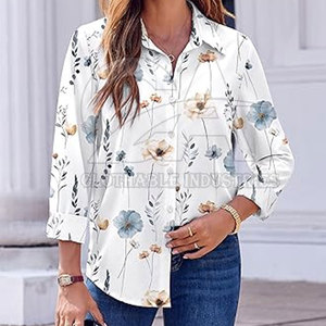 Camisa de manga larga con botones para mujer, estilo urbano, holgada, a la moda - Product Image 4