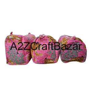 Classy Pure Cotton Fabric Cosmetic Bags Tassel Zipper Closure Fashion Design Reusable Lightweight Multi-Function <b>Makeup</b> Pouch - Product Image 2