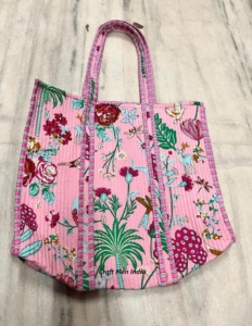 Bolsos de compras acolchados vintage Bolsos de mano acolchados bohemios elegantes Bolsos de mano de algodón hechos a mano para mujer Bolsos de mano acolchados promocionales - Product Image 3