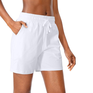 Active Wear Vêtements pour femmes Shorts en coton mélangé Shorts de yoga et de course Shorts de base pour femmes Motif solide Personnalisable - Product Image 1