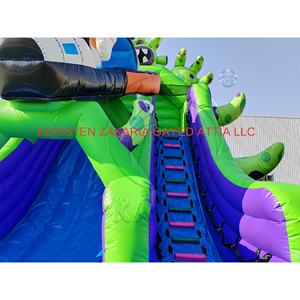 New Design Commercial <b>Inflatable</b> Bounce House Combo with Dry Slide Monster Theme Kids Jumping Castle Climbing Wall - Product Image 2