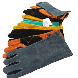 Guantes de seguridad para el trabajo de invierno ISONZ, soldadura Tig, cuero dividido de vaca, resistentes al calor, impermeables, anticortes, antiimpacto, antideslizantes - Product Image 5