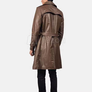 Manteau en cuir moderne pour hommes Manteau en cuir d'hiver élégant et couvrant tout le corps Manteau en cuir fabriqué au Pakistan - Product Image 3