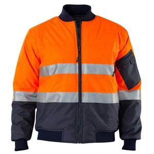 Chaqueta de Seguridad Impermeable para Hombre, ANSI Clase 2, con Luz LED Intermitente, Alta Visibilidad, Invierno, Poliéster, Estilo Bomber - Product Image 4