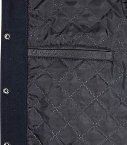 Varsity Letter <b>Man</b> <b>Jacket</b> Autumn Knitted Bomber <b>Jacket</b> with <b>Linen</b> and Nylon Lining Cotton Filling - Product Image 4