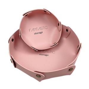 Custom Portable Existing PU Leather Valet <b>Tray</b> Set <b>Jewelry</b> Storage Colorful Leather Catchall <b>Tray</b> - Product Image 4