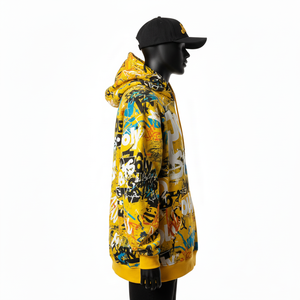 เสื้อฮู้ดดี้ผู้ชายไซส์ใหญ่ รุ่นใหม่ ปี 2025 ผ้าพรีเมียม GSM ผสมคอตตอนและโพลีเอสเตอร์ ขนฟลีซ พิมพ์ลายแบบซับลิเมชั่นทั่วตัว สัมผัสนุ่ม สกรีนโลโก้ได้ตามต้องการ - Product Image 3