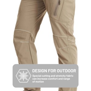 Pantalon cargo en nylon léger à séchage rapide pour hommes, pantalon tactique d'été pour la pêche, les activités de plein air, le travail décontracté et la randonnée - Product Image 2