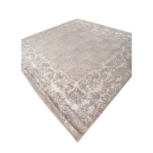 Tapis fait main en laine et soie noué à la main Pae-6157, motif floral gris et noir Aurora, pour la maison, le salon, le couloir, tapis rectangulaire fait main - Product Image 2