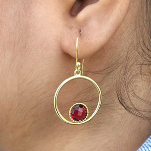 เครื่องประดับอัญมณีควอตซ์อัญมณีอัญมณีอัญมณีอัญมณีอัญมณีอัญมณี18K ชุบทอง - Product Image 2