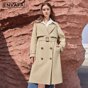 Custom Jackets With LOGO Spring <b>Women</b> Trench <b>Coat</b> Fashion Style British Style New Jacket Long Trench <b>Coat</b> - Product Image 1