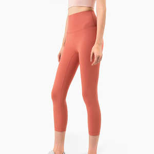 Legging de Yoga taille haute sans couture pour femme, couleur unie, matière Polyester Spandex, séchage rapide - Product Image 5