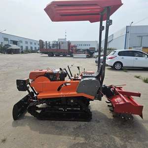 Micro-motoculteur à chenilles à deux roues motrices, facile à utiliser. Il peut creuser des fossés et travailler le sol. - Product Image 3