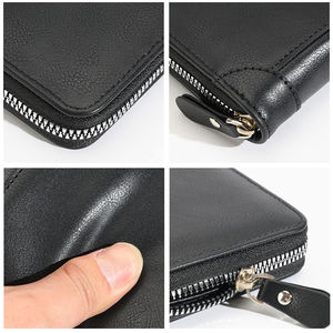 Cartera de Cuero Genuino para Hombre GENTS GARB, con Protección RFID Antirrobo, Diseño Sólido y Duradero, Cierre Personalizado, Gran Capacidad, Tarjetero - Product Image 6