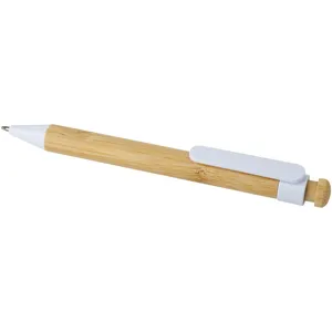 Penna a Sfera in Rattan e Bambù Ecologica, Gadget Sostenibile per l'Ufficio - Product Image 6