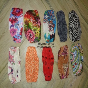 Venta al por mayor de diademas de algodón estampadas de diseñador para mujeres Barmeri diademas estampadas-accesorios de moda de la India - Product Image 2