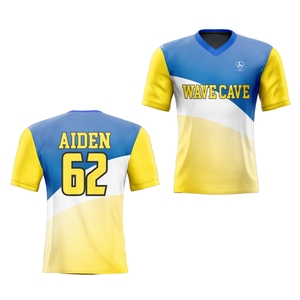 Maillot de football personnalisé nom de l'équipe numéro chemise de sport personnaliser Football Logo maillots pour hommes femmes jeunes - Product Image 1