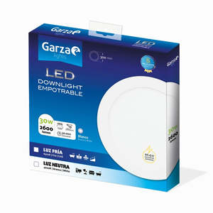 ไฟดาวน์ไลท์ LED แบบฝังเพดาน Garza 12W รุ่น Extra Flat Circar แสงสีขาว 4000K แรงดันไฟฟ้า 220V วัสดุอลูมิเนียมและพลาสติก สำหรับใช้ภายในอาคาร โรงแรม/ห้องนั่งเล่น น้ำหนัก 320 กรัม - Product Image 4
