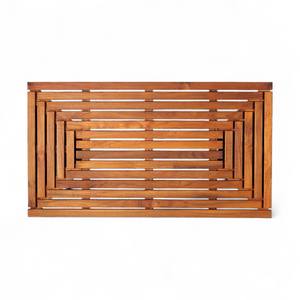 Fabriqué à la main solide teck bois paillassons étanche bienvenue bain douche tapis de sol pour maison hôtel salle de bain Patio entrée pont - Product Image 2