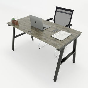 SFAC001 Simple <b>Computer</b> <b>Desk</b> High Quality Rubberwood with Iron A-Frame Legs - Product Image 1