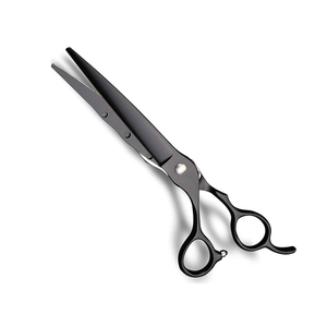 Ciseaux de coupe de cheveux en acier allemand à revêtement noir de la meilleure qualité avec bord de rasoir pour la coupe de cheveux de salon - Product Image 1