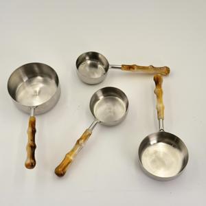 Cuchara Medidora de Acero Inoxidable, Cuchara de Café con Mango Largo de Resina, Decoración de Cafetería para el Hogar, Restaurante y Regalos - Product Image 1