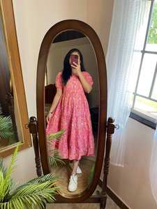 Robe longue d'été en coton à imprimé floral - Product Image 3