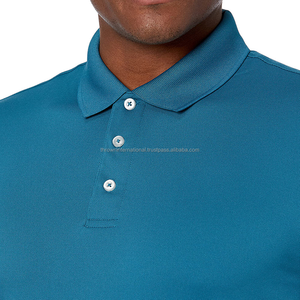 Camisetas personalizadas para hombre 100% algodón orgánico con logotipo bordado, camiseta de piqué suave de verano, camisetas polo para hombre de alta calidad + talla grande - Product Image 2