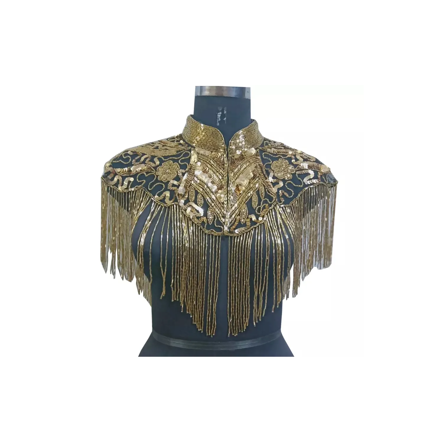 Arabische Stijl Avond Handgemaakte Pailletten Kralen Sweetheart Omzoomd Poncho/Bespoke Blouses